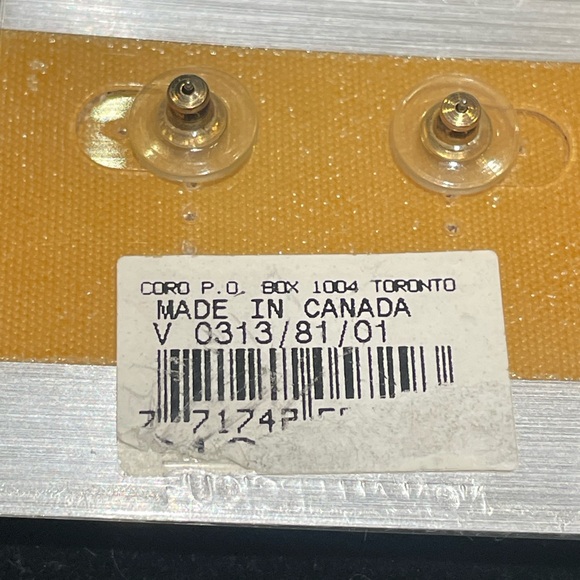 Coro Gold-Tone Double Ball Earrings - Picture 2 of 2